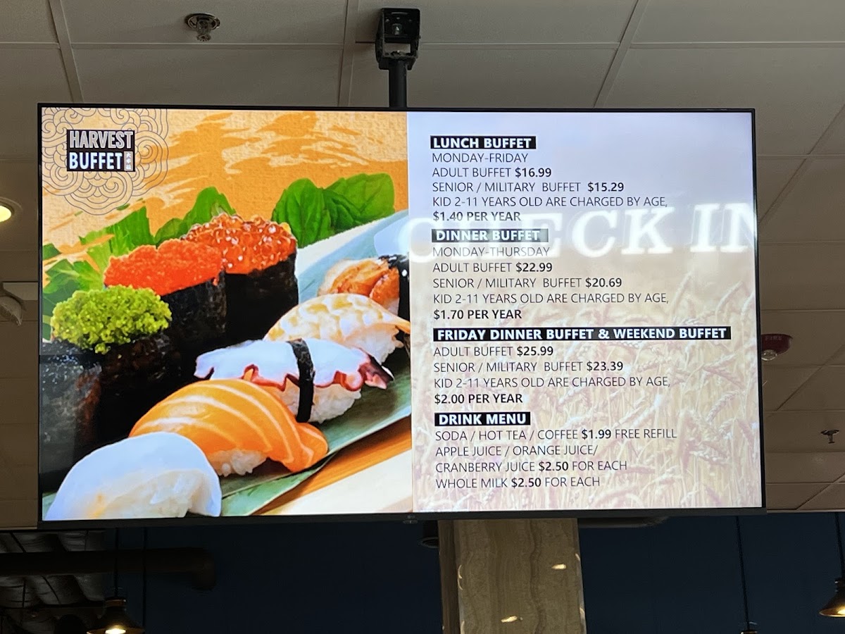Harvest Buffet Menu - Image 1
